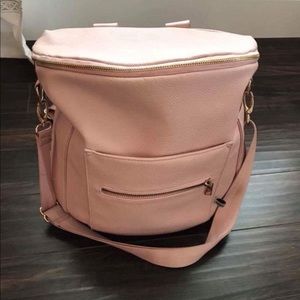 Fawn design blush colored diaper bag